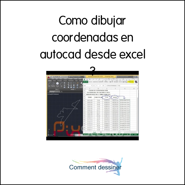 Como dibujar coordenadas en autocad desde excel